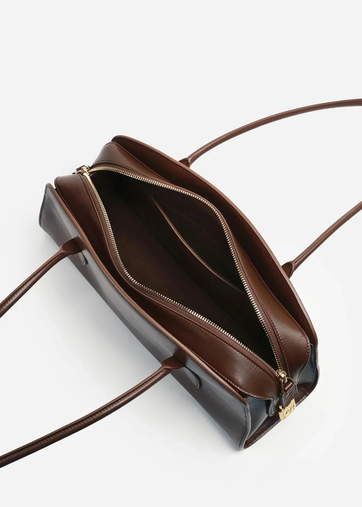 Gabrielle East-West Shoulder Bag - Chocolate Suede