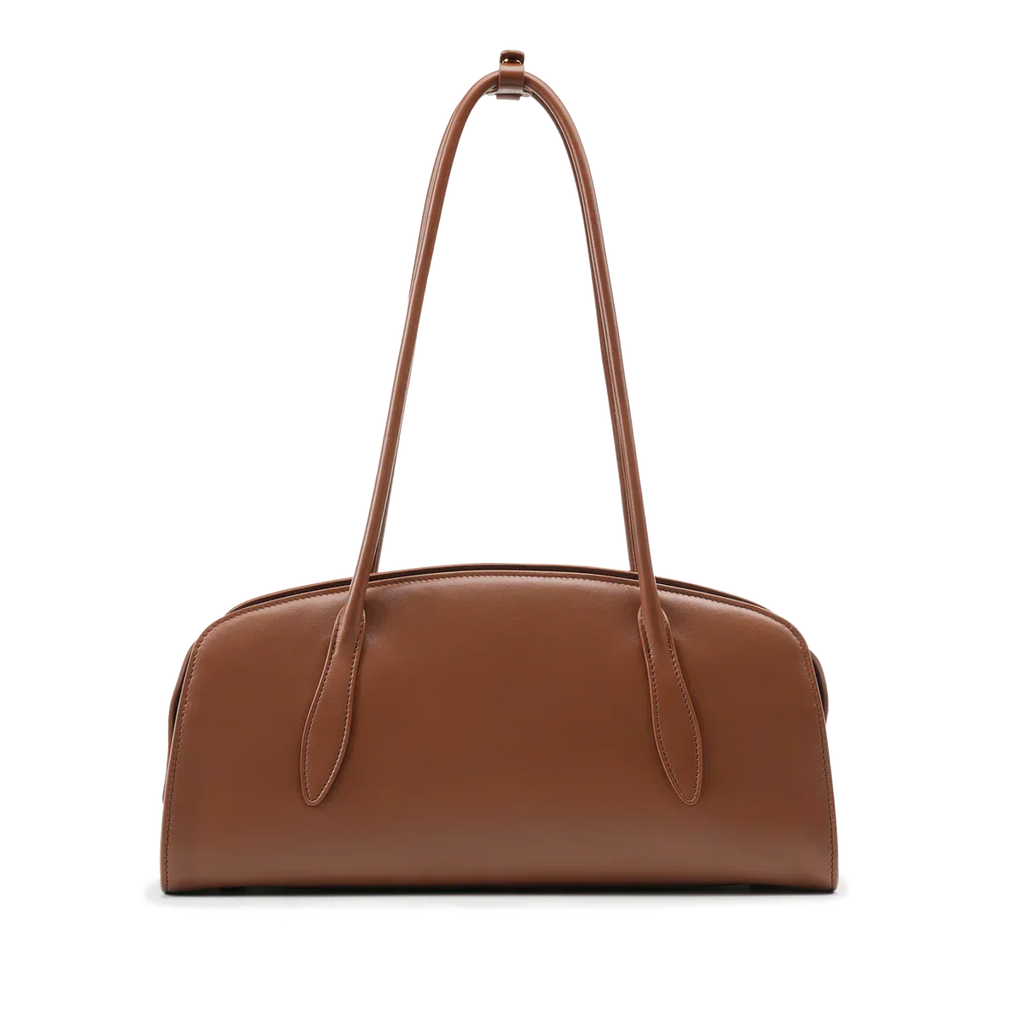 Gabrielle East-West Shoulder Bag - Chocolate Suede