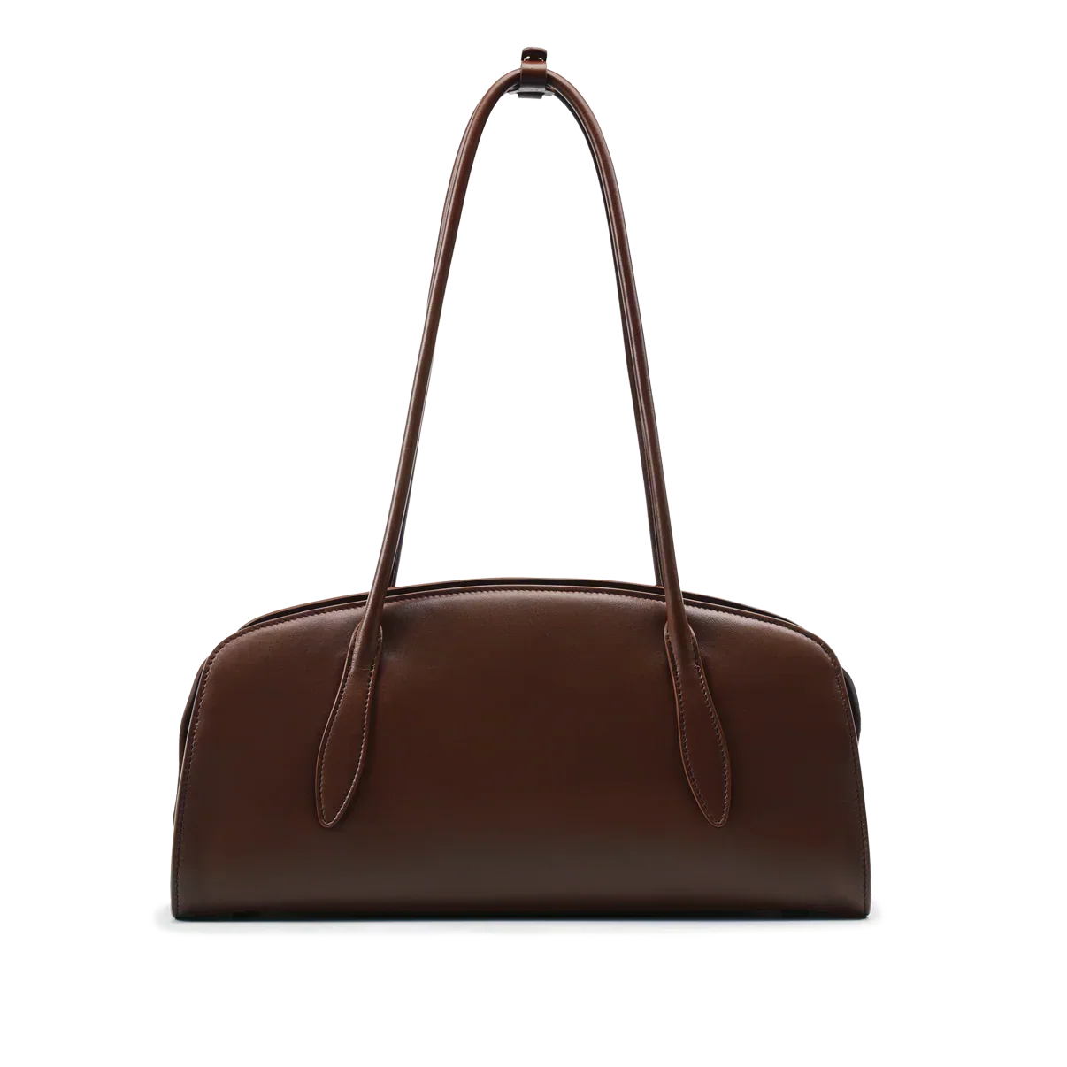 Gabrielle East-West Shoulder Bag - Chocolate Suede