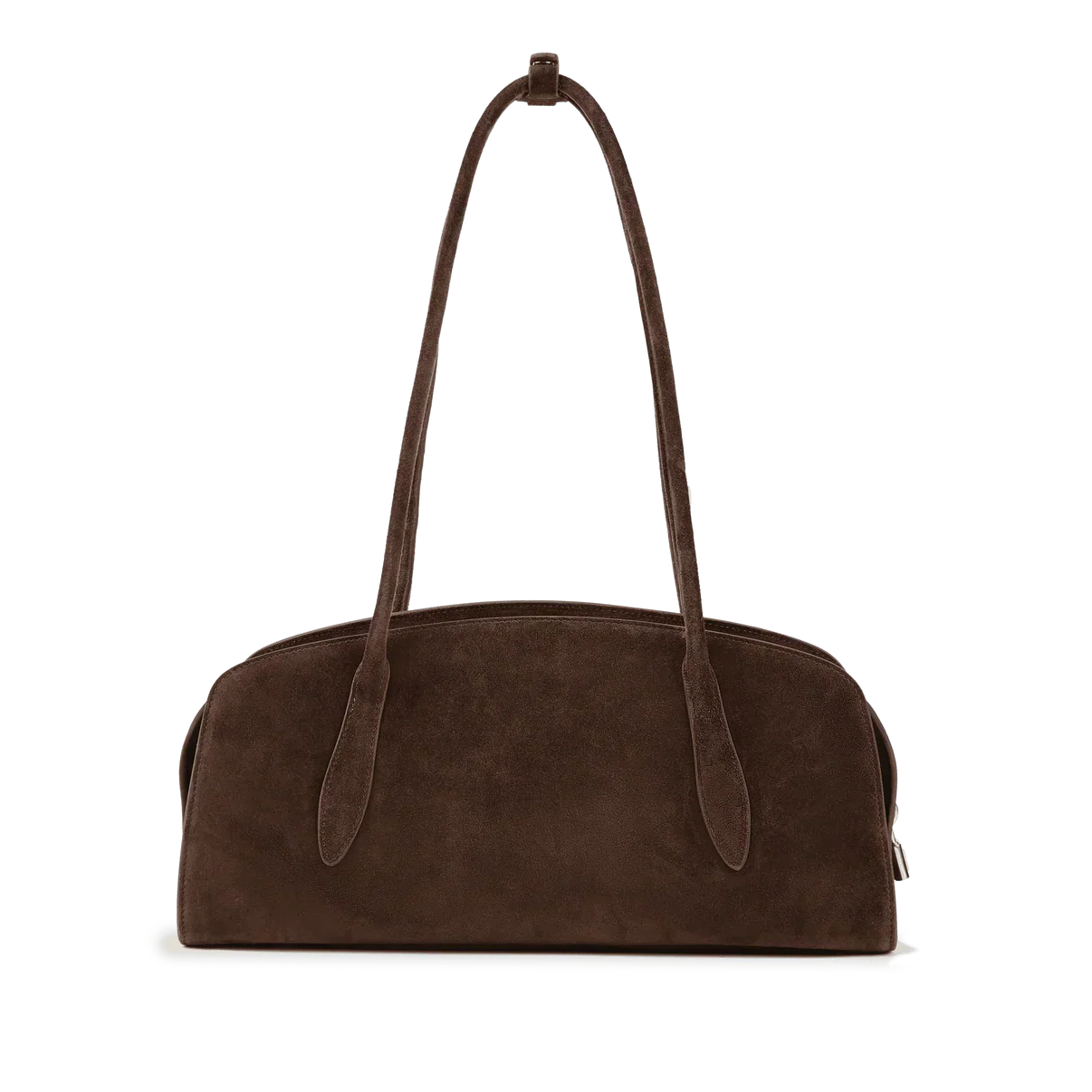 Gabrielle East-West Shoulder Bag - Chocolate Suede